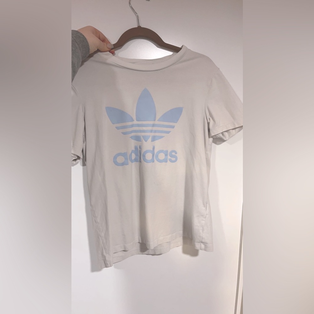 White adidas tee